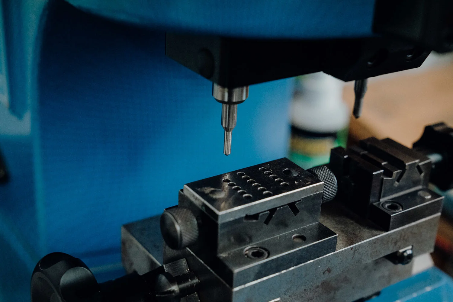 Key cutting drill used for master keying service